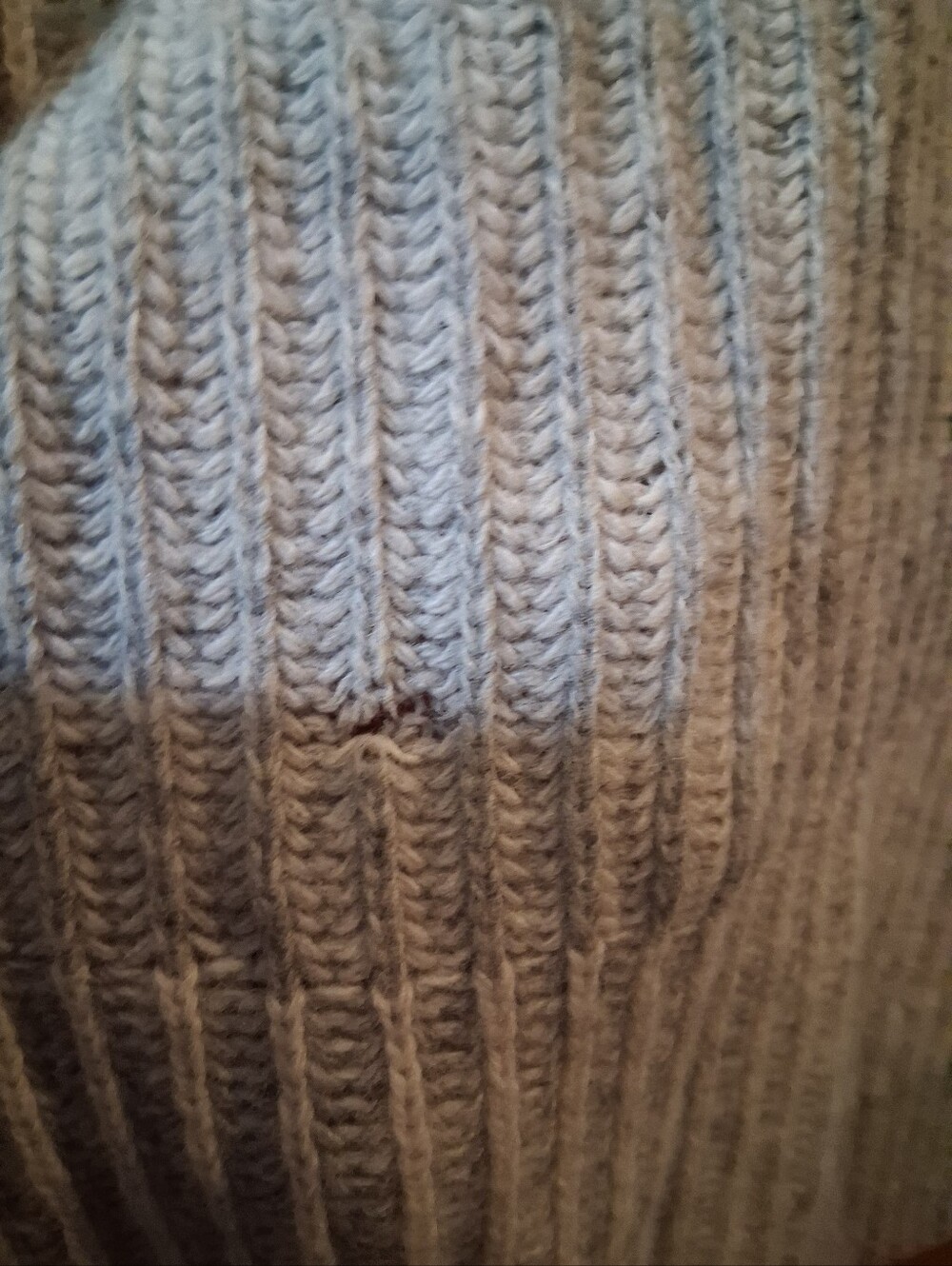 Barbour Gray Ribbed Cowl Neck Poncho Sweater, Wool Blend, Small - Picture 9 of 9